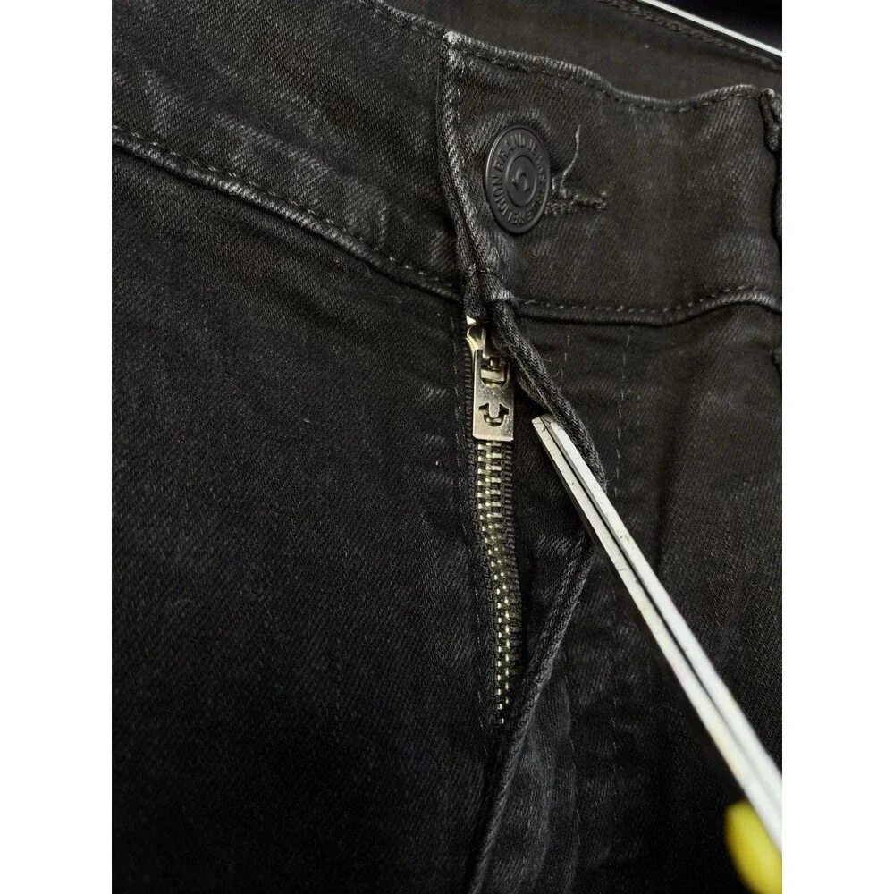 True Religion Rocco Flap Pockets Skinny Men’s W38 L34 Black Stretch Jeans
